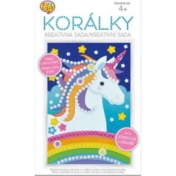 Výtvarná sada Kreativní tvoření - obrázek z korálků - Jednorožec - 1912-0003