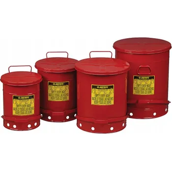 Odpadkový koš KOŠ NA HOŘLAVÝ ODPAD OLEJOVANÉ HADRY ČISTICÍ UTĚRKY ATESTOVANÝ BEZPEČNÝ