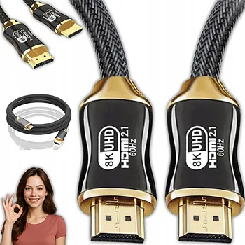 Video kabel KABEL HDMI 2.1 VIDEO ULTRA High Speed 8K 60Hz 4K 120Hz HQ GOLD 3m