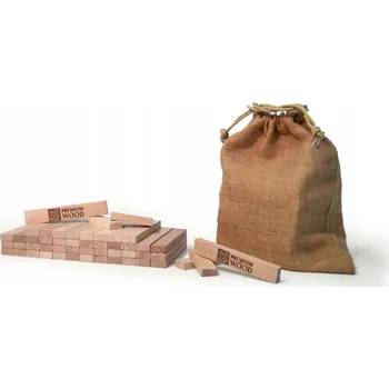 ostatní stavebnice Stavebnice Premium Wood, klasické dřevěné kostky