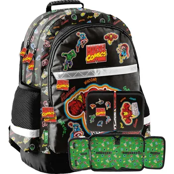 Školní batoh Školní batoh vícekomorový Avengers Paso černý, červený, modrý, odstíny žluté a zlaté, vícebarevný, zelený 22 l