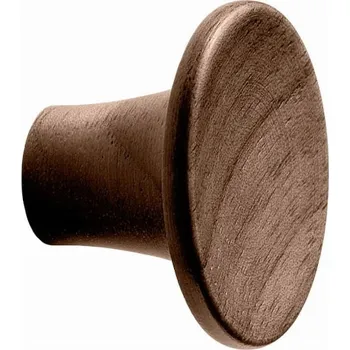 Nábytkové kování Nábytková úchytka Tuba 28 knopka dřevěná ořech vlašský lakovaná