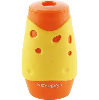 Ořezávátko Ořezávátko KEYROAD Cheese, plastové, dvojité, s nádobkou, balené