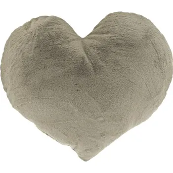 Polštář Polštář Srdce Crush taupe 65x60cm