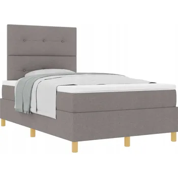 Postel Kontinentální postel s matrací 203x120x128 cm, tmavě šedá