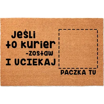 Rohožka KOKOSOVÁ VSTUPNÍ ROHOŽKA PŘED DVEŘE S VTIPEM - ZÁBAVNÁ "JEŚLI TO"