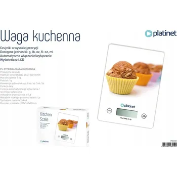 Kuchyňská váha Kuchyňská váha PLATINET PBSKM bílá 7 kg