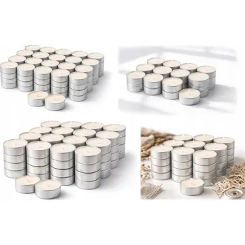 Svíčka Sójové Svíčky Čajové Světlo Tealight 100 kusů Bez Vůně Přírodní