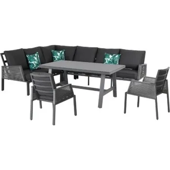 Zahradní sestava Doppler ELBA - zahradní 5-dílná hliníková jídelní souprava - Zboží s drobnou vadou (N578)