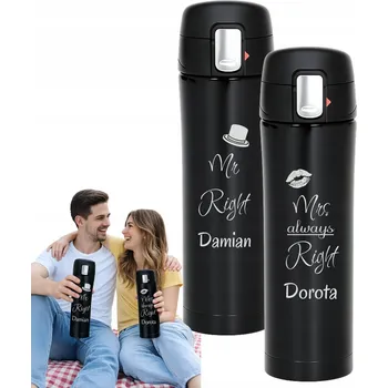 Termoska Termohrnek s vlastním GRAVÍROVÁNÍM IZOLACE TEXT LOGO GRAVÍROVÁNÍ SADA 2 ks