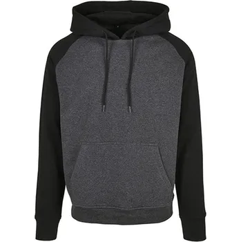 Pánská mikina Build Your Brand Pánská mikina BB005 Charcoal-Black XXL