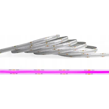 LED páska LED pásek COB 5M 12V NEON 45W BEZBODOVÝ RŮŽOVÝ