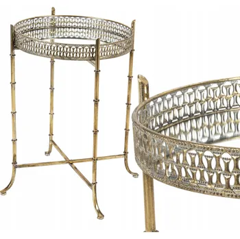 Konferenční stolek Stolek Artpol kulatý 43 x 43 x 60,5 cm zlatý