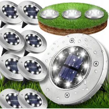 Venkovní osvětlení Solární lampa zapichovací SuperLED stříbrná 14 cm 8 ks