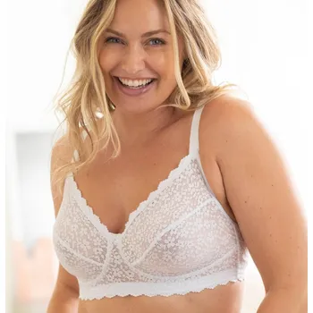 Podprsenka Sada 2 zmenšující krajkových podprsenek, bez kostic bílá+bílá 90D