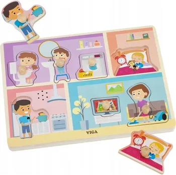 Puzzle DŘEVĚNÉ PUZZLE INTERAKTIVNÍ SKLÁDAČKA AKTIVIT PŘIZPŮSOBTE SI VIGA