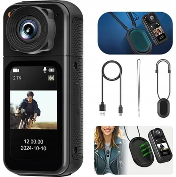 Přenosná tělesná kamera, vodotěsná, mini HD 1080p, 180°