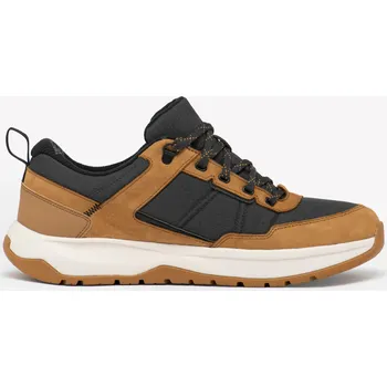 Pánská treková obuv QUECHUA Pánské turistické boty nepromokavé kožené NH500 WP 41 KAŠTANOVÁ|ŠEDÁ