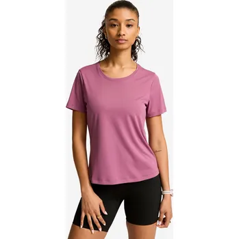 Dámské tričko DOMYOS Dámské tričko na fitness s krátkým rukávem S FIALOVÁ