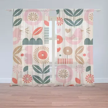 Záclona Sablio Záclony Retro folklór: 2ks 150x250cm