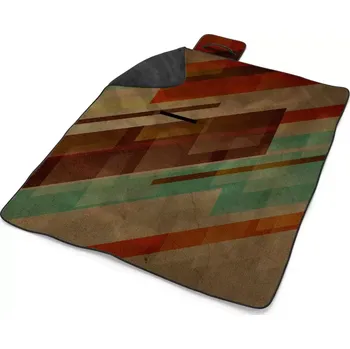 deka Sablio Plážová deka Hnědá abstrakce: 200x140 cm