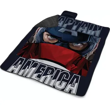 deka Sablio Plážová deka Kapitán Amerika pohled přes štít: 200x140 cm