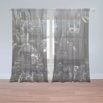 Záclona Sablio Záclony Mrakodrapy 3: 2 ks - 150x250 cm - Sablio