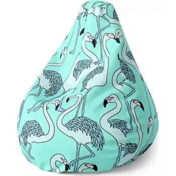 Sedací pytel Sedací vak Pear Plameňáci - Sablio - 70 x 95 x 15 cm