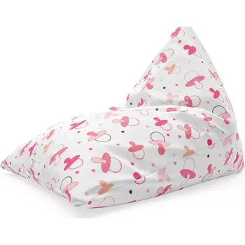 Sedací pytel Sablio Sedací vak Triangl Růžové dudlíky: 120 x 100 x 100 cm - Sablio