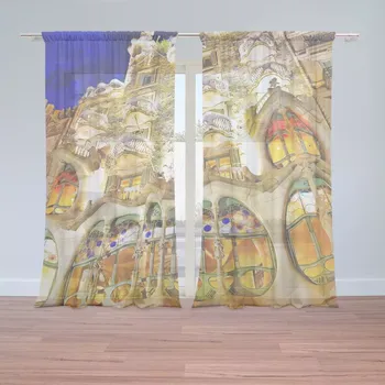 Záclona Sablio Záclony Barcelona Gaudi Casa Batllo 1: 2 ks - 150x250 cm - Sablio