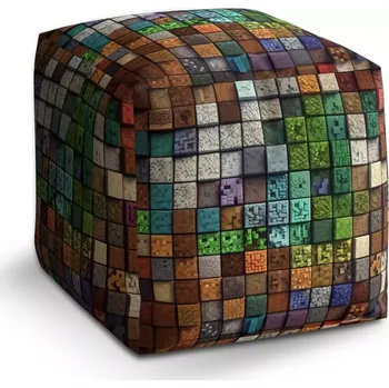 Taburet Sablio Taburet Kostka Blocks Abstract: 40x40x40 cm - Sablio