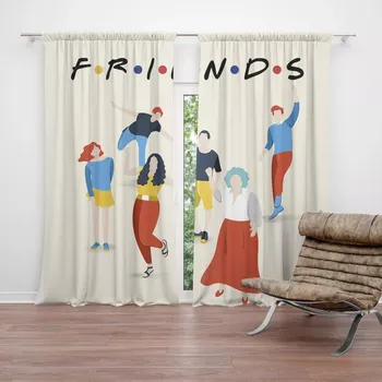 Závěs Sablio Závěsy Seriál přátelé FRIENDS Postavy: 2ks 140x250cm