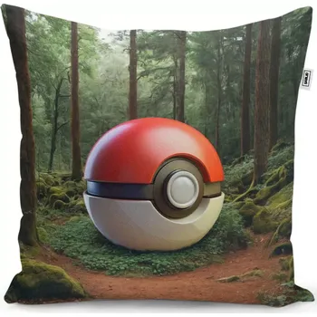Dekorativní polštářek Dekorační polštář Pokemon ball Les - Sablio - 40x40 cm