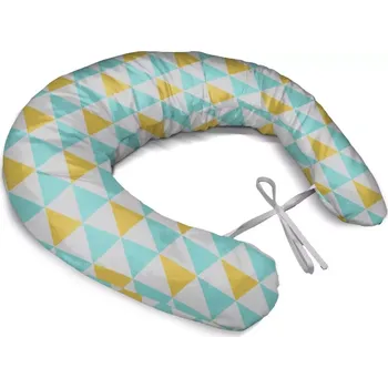 Kojící polštář Sablio Těhotenský polštář Dvoubarevné trojúhelníky