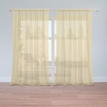 Sablio Záclony Žlutá vegas: 2 ks - 150x250 cm - Sablio