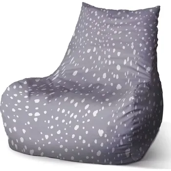 Sedací pytel Sedací vak Bean Bílé flíčky na fialové - Sablio - 100 x 90 x 45 cm