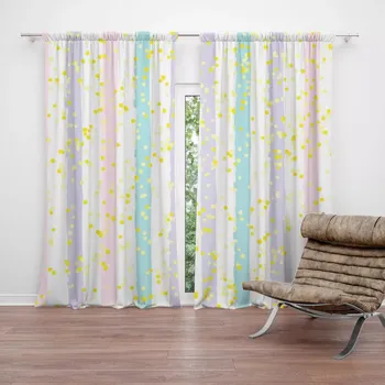 Závěs Sablio Závěsy Pruhy a tečky štětcem: 2 ks - 140x250 cm - Sablio