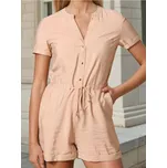 Sinsay - Krátký overal s viskózou - béžová - 114FJ-02X - 114FJ-02X-M