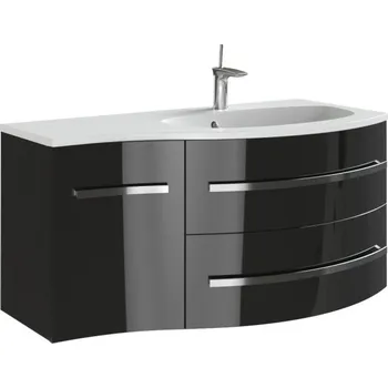 Koupelnový nábytek Lavedo Vanessa Black 110 koupelnová skříňka s umyvadlem Orientace: Pravá