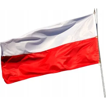 Vlajka Polská státní vlajka ManufakturaFlag 112x70 cm s bukovou tyčí 120 cm