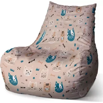 Sedací pytel Sedací vak Bean Barevné kočičky - Sablio - 60 x 70 x 70 cm