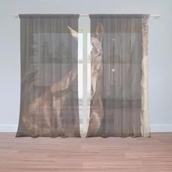 Záclona Sablio Záclony Kůň ve stáji: 2 ks - 150x250 cm - Sablio