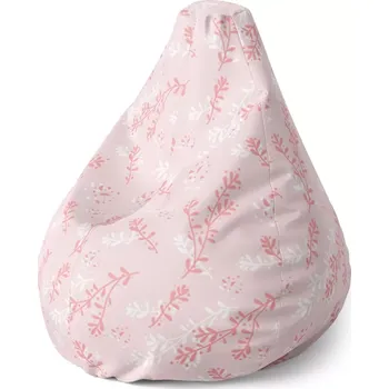 Sedací pytel Sedací vak Pear Růžové rostliny - Sablio - 70 x 95 x 15 cm