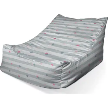 Sedací pytel Sedací vak Lounge Tečky a pruhy - Sablio - 80 x 95 x 50 cm