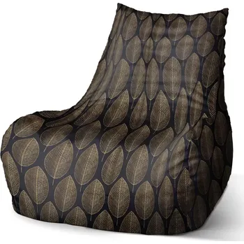 Sedací pytel Sedací vak Bean Zlaté listy - Sablio - 60 x 70 x 70 cm