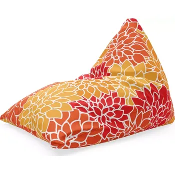 Sedací pytel Sablio Sedací vak Triangl Barevné květiny: 120 x 100 x 100 cm - Sablio