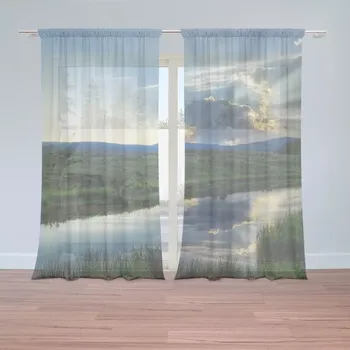 Záclona Sablio Záclony Mrak nad řekou: 2 ks - 150x250 cm - Sablio