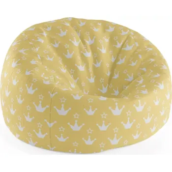 Sedací pytel Sablio Sedací vak Cocoon Princeznovské korunky - 115 x 75 cm x 45 cm - Sablio