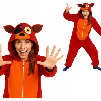 Karnevalový kostým Pyžamo Overal Kigurumi Kostým Foxy Velikost M: 155 - 165 cm