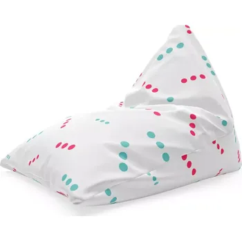 Sedací pytel Sablio Sedací vak Triangl Tečkované čárky: 120 x 100 x 100 cm - Sablio